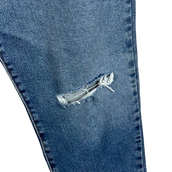 Denizen Levi's SZ 8 Vintage Boyfriend Jeans Distressed Mid-Rise Cuffed Stretch - Picture 3 of 12